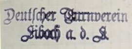 Otisk razítka liběchovských turnerů z roku 1930